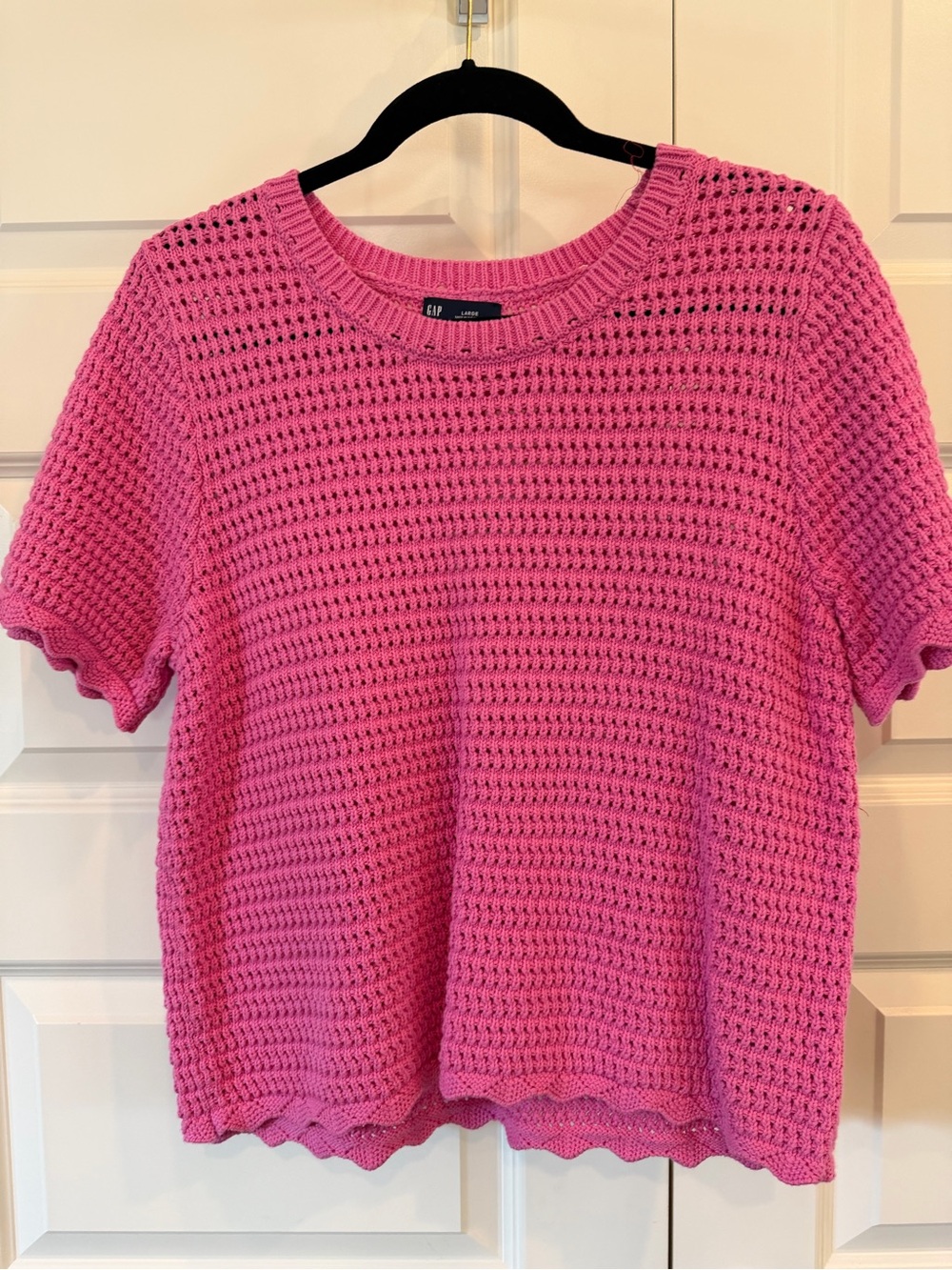 GAP Hot Pink Short-Sleeve Knit Top